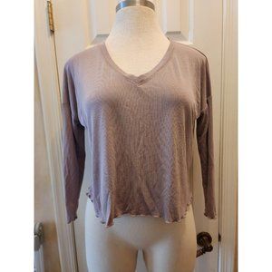 Kirious‎ Los Angeles long sleeve V neck taupe large